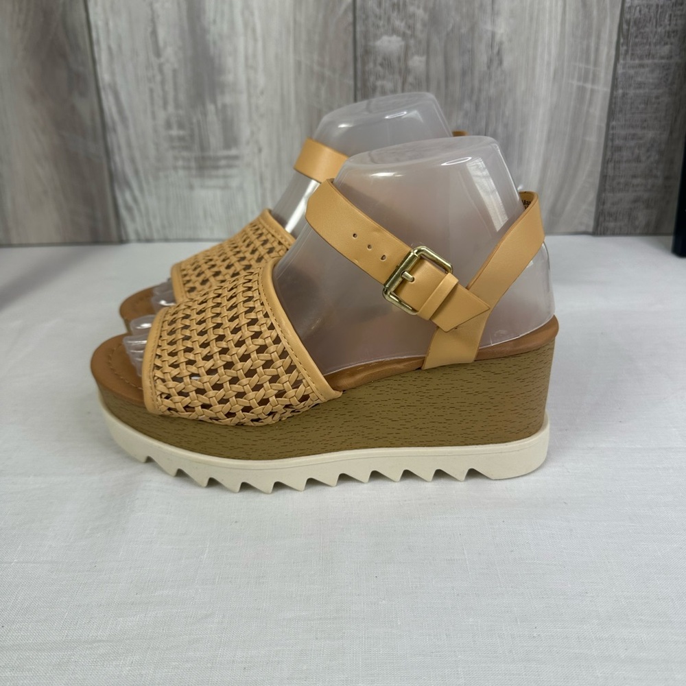 Target Tan Woven Wedge Sandals - Picture 2 of 6